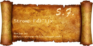 Stromp Félix névjegykártya